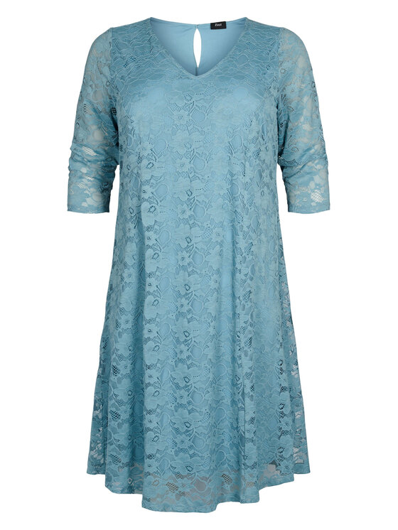 Zizzi Rochie cocktail E02610A Albastru Feminine Fit