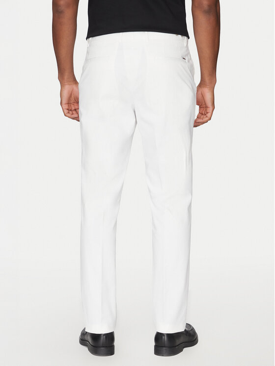 BOSS BOSS Bavlnené nohavice C-Genius 50534612 Biela Slim Fit