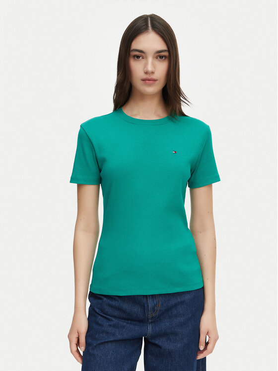 Tommy Hilfiger Tricou New Cody WW0WW40587 Verde Slim Fit