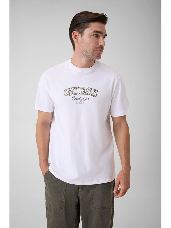 Guess Guess T-Shirt 182678 Bílá Classic Fit