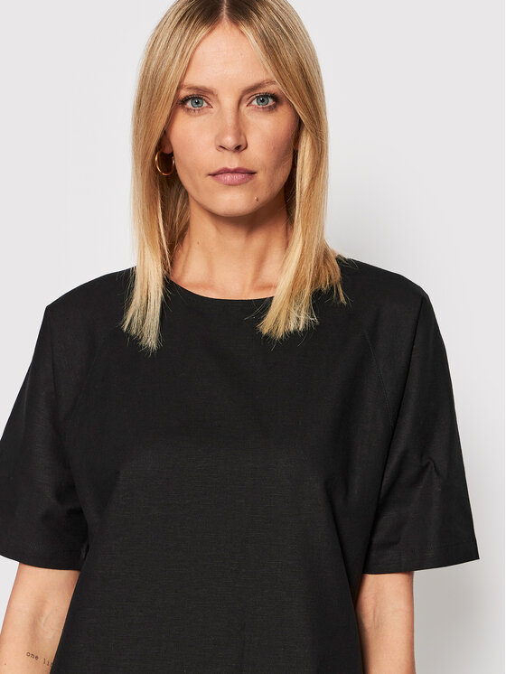 Makia Makia Sukienka codzienna Saari W75045 Czarny Relaxed Fit