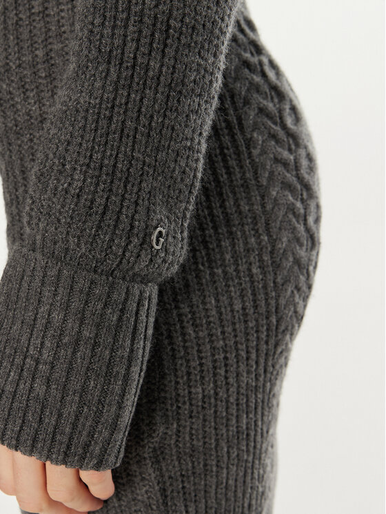 Guess Guess Trikotāžas kleita Serena W4BK17 Z3HW0 Pelēks Regular Fit