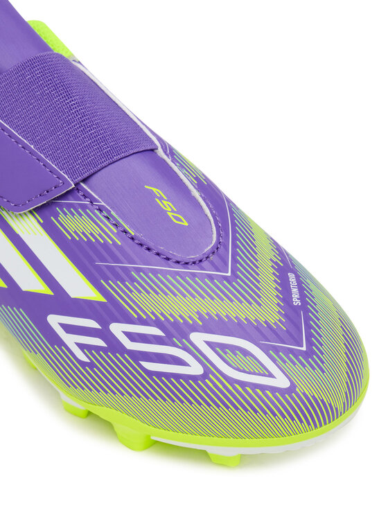 adidas adidas Futbalové topánky F50 Club Hook-and-Loop Firm/Multi-Ground Boots Kids JI0036 Fialová