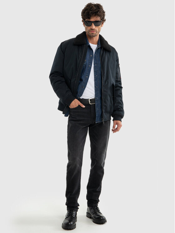 BIG STAR BIG STAR Kurtka bomber DEKSEB_906_130 Czarny Classic Fit