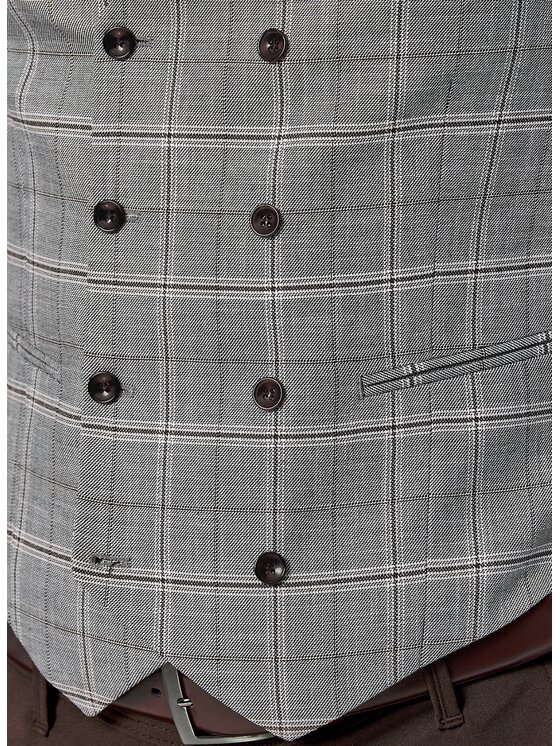 Pako Lorente Pako Lorente Kamizelka garniturowa P26SF-8X-017 Szary Slim Fit