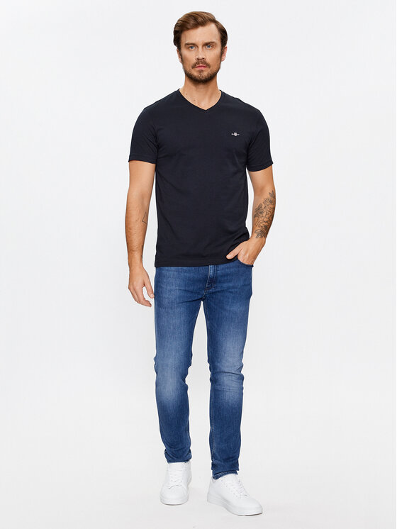 Gant Gant T-shirt Shield 2003186 Crna Slim Fit