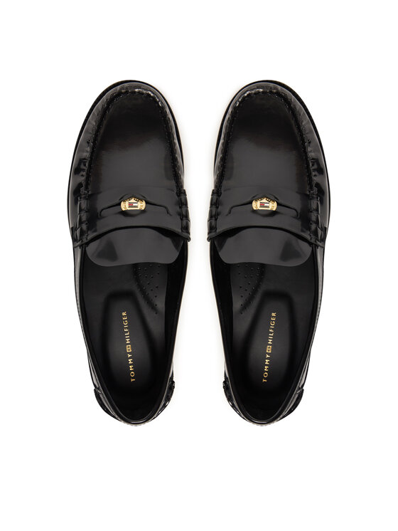 Tommy Hilfiger Tommy Hilfiger Mocassini Hilfiger Penny Abrasivato FW0FW09257 Nero