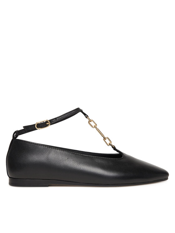 Tommy Hilfiger Tommy Hilfiger Baleríny Th-Bar Chain Ballet FW0FW09003 Černá