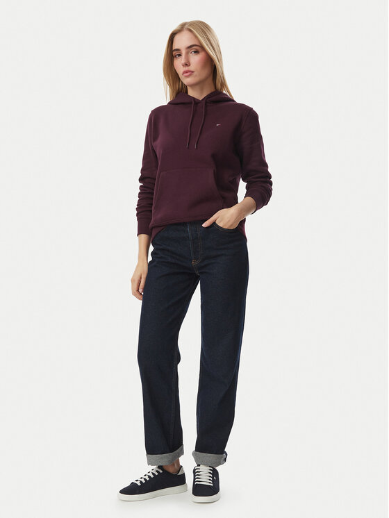 Tommy Jeans Tommy Jeans Bluza DW0DW19958 Bordowy Regular Fit