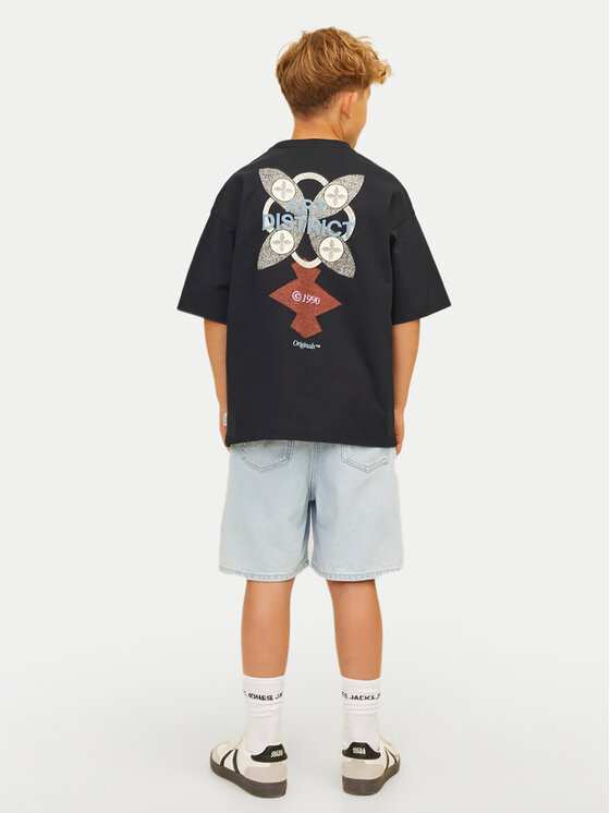 Jack&Jones Junior Jack&Jones Junior Marškinėliai Noho Back Graphic 12263186 Juoda Relaxed Fit