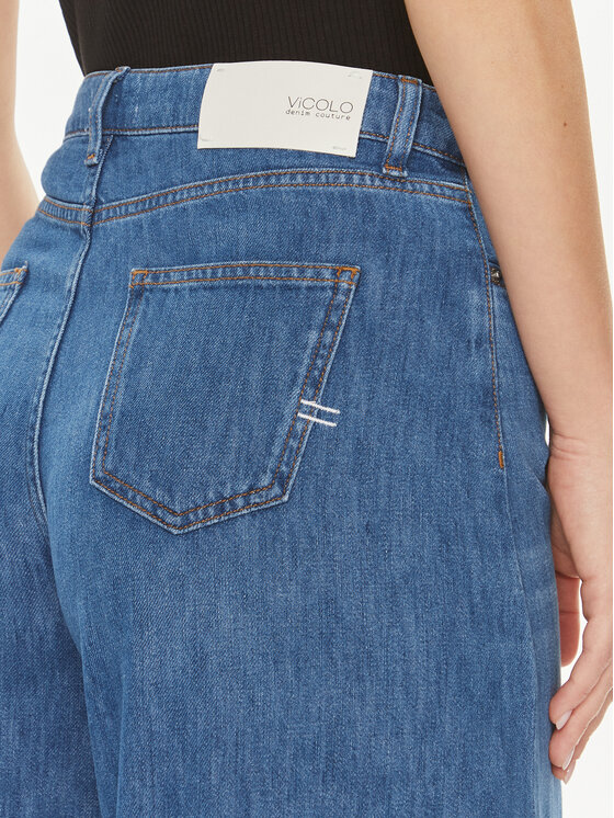 ViCOLO ViCOLO Blugi DB5069 Albastru Wide Leg