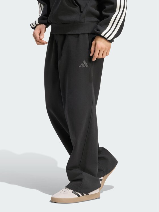 adidas adidas Spodnie materiałowe 164814 Czarny Loose Fit