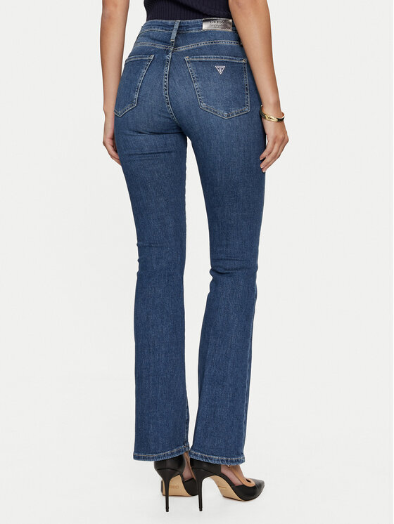 Guess Guess Jeans hlače W4YA0L D5926 Mornarsko modra Flare Fit