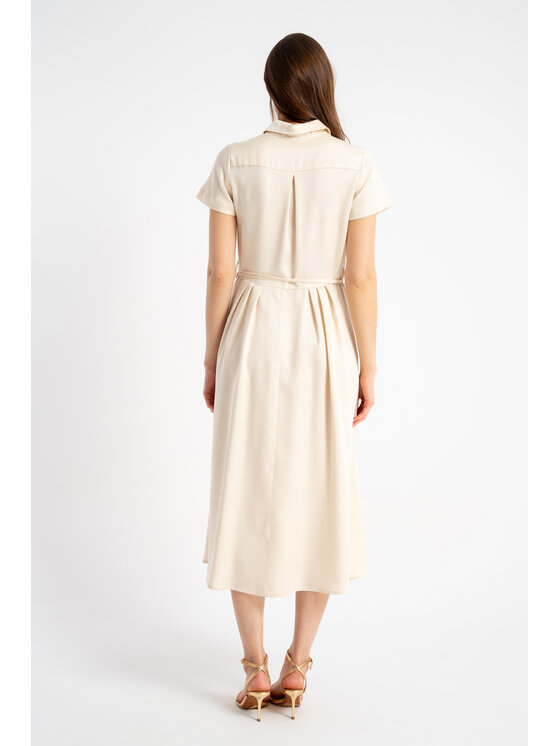 CLICK CLICK Φόρεμα πουκάμισο 70-848 Μπεζ Regular Fit