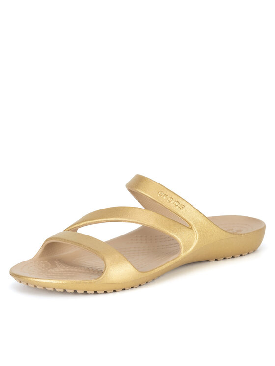 Crocs Crocs Iešļūcenes KADEE II METALLIC SANDAL W 210147-710 Zelta