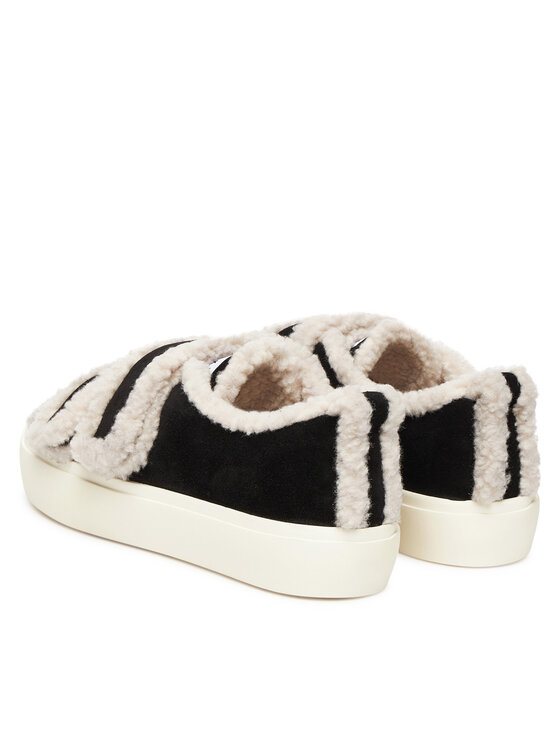 Inuikii Inuikii Snīkeri Shearling Low Velcro 1001.001.0231 Melns
