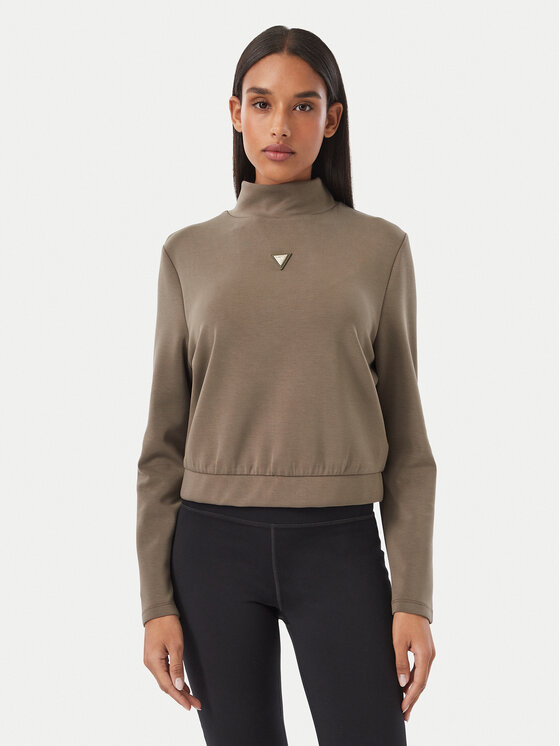 Guess Guess Bluza V4YQ05 KCAY2 Zielony ciemny Regular Fit