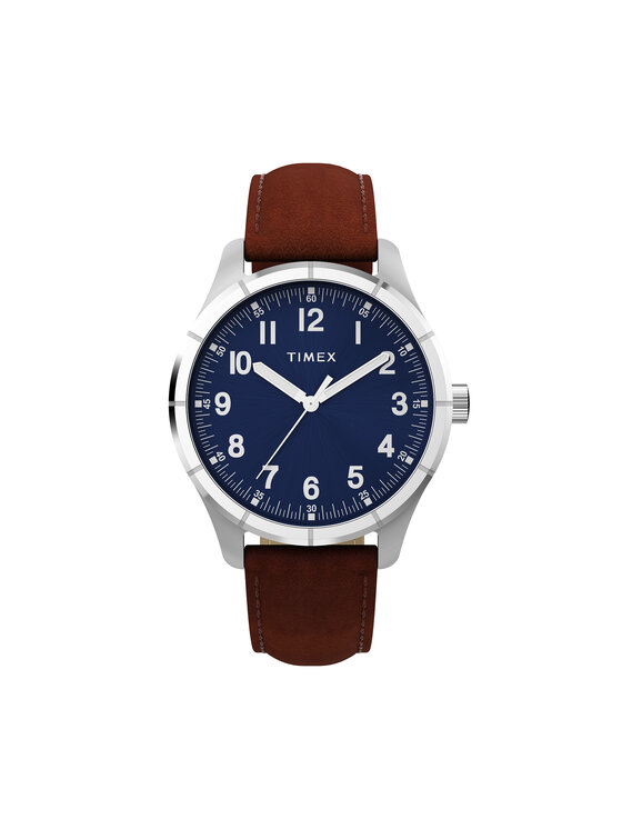 Timex Zegarek Main Street TW2Y16200 Brązowy