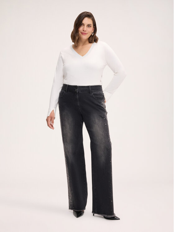 Fiorella Rubino Fiorella Rubino Jeansy P451T005371N023 Szary Flare Fit