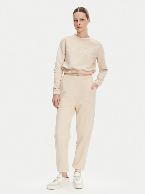 Calvin Klein Jeans Calvin Klein Jeans Melegítő alsó J20J225355 Bézs Regular Fit