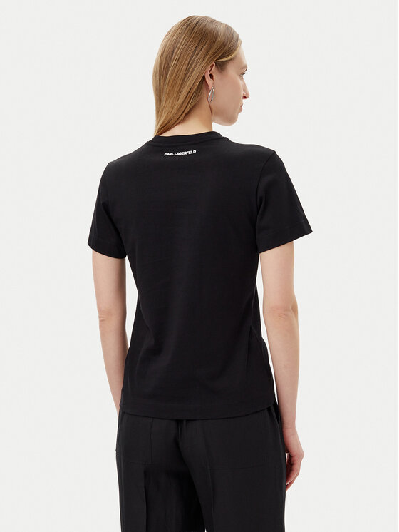 KARL LAGERFELD KARL LAGERFELD T-Shirt A1W17126 Czarny Regular Fit