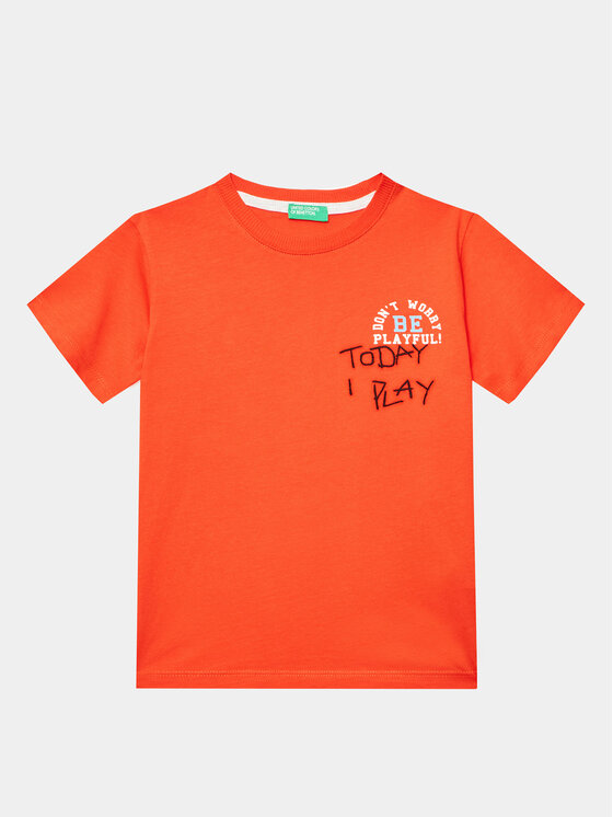 United Colors Of Benetton United Colors Of Benetton Majica 3096G1098 Rdeča Regular Fit