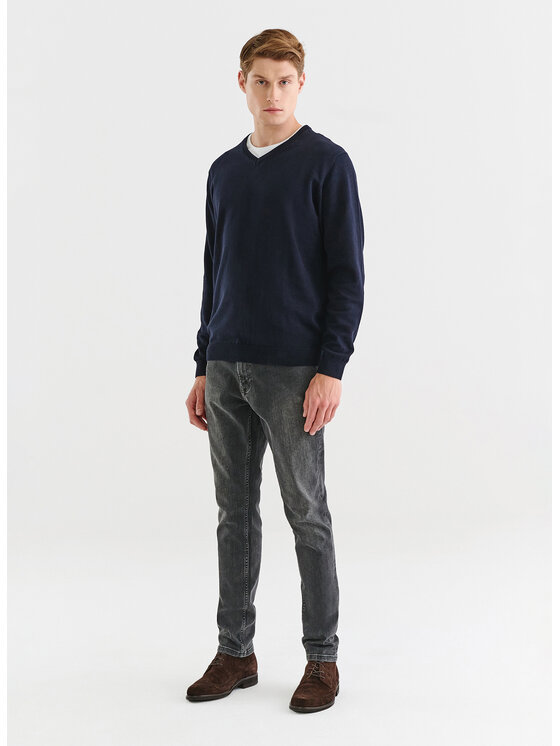 Pako Lorente Pako Lorente Sweter P23WB-2X-011 Granatowy Classic Fit
