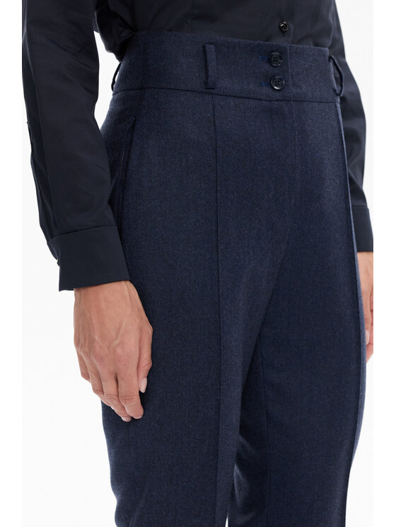 Deni Cler Milano Deni Cler Milano Spodnie materiałowe W-DC-5261-F5-G1-58-1 Granatowy Regular Fit