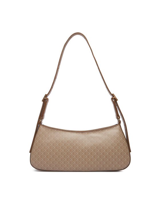 Calvin Klein Calvin Klein Kabelka Emblem Aop Small Shoulder Bag LV04F3324G Béžová