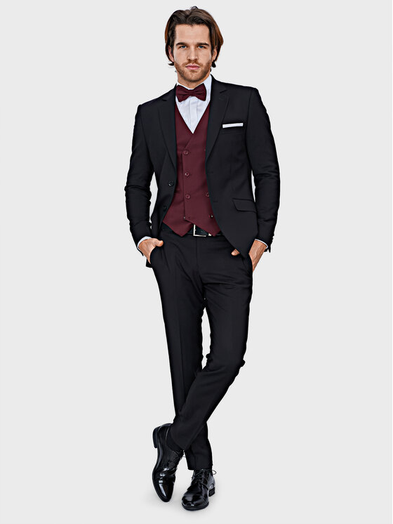 Evenemen Evenemen Garnitur Solid Czarny Slim Fit