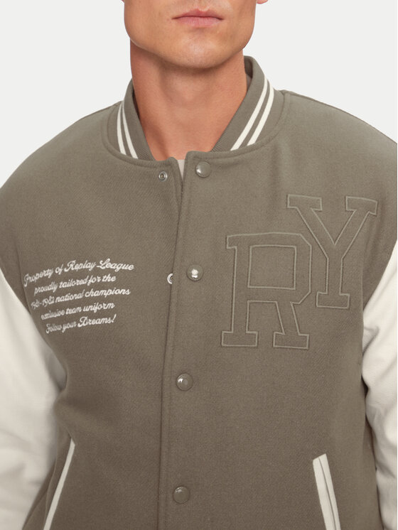 REPLAY Replay Kurtka bomber M8414 .000.84768 Beżowy Regular Fit