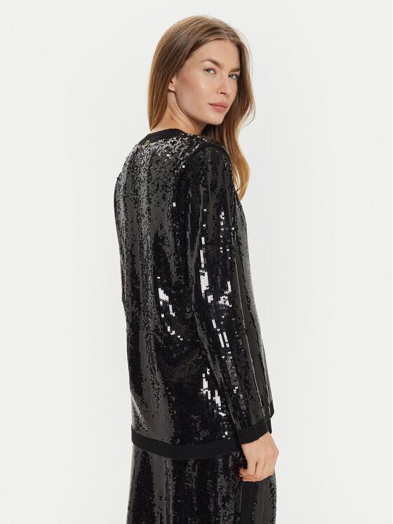TWINSET TWINSET Marynarka 242TT3145 Czarny Straight Fit