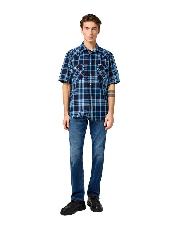 Wrangler Wrangler Camicia 112362899 Blu Regular Fit