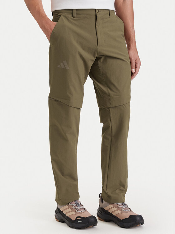 adidas Outdoor hlače KW7459 Smeđa Regular Fit