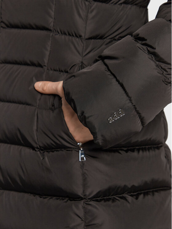 Add Add Pūkinė striukė 6AW002 Juoda Slim Fit