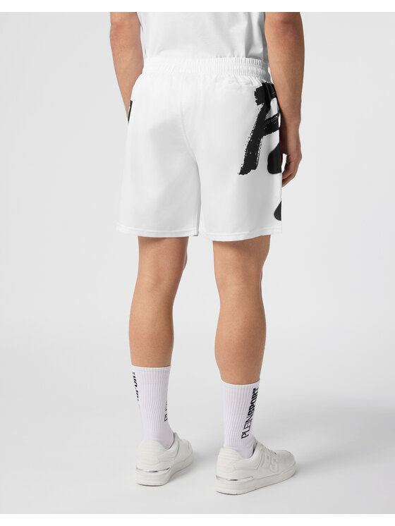 Plein Sport Plein Sport Szorty sportowe 28365 Biały Jogger Fit