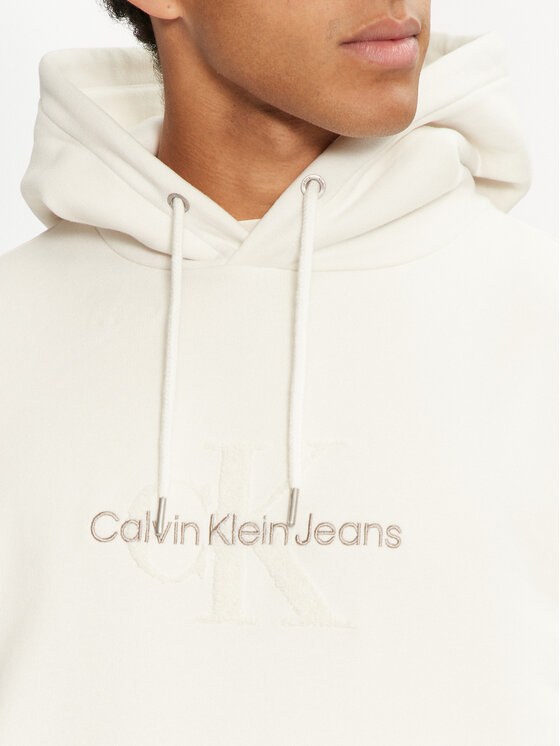 Calvin Klein Jeans Calvin Klein Jeans Majica dugih rukava Chenille J30J326637 Écru Regular Fit