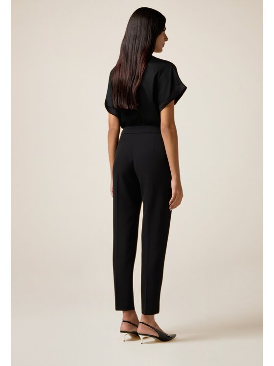 Oltre Oltre Pantaloni di tessuto P037R008787N033 Nero Regular Fit