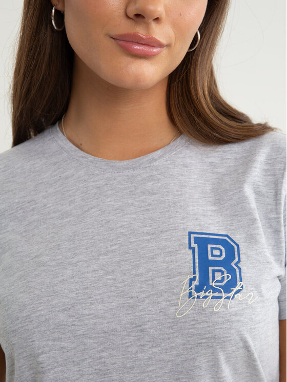 BIG STAR BIG STAR T-Shirt LETTERETKA_901_150 Szary Classic Fit