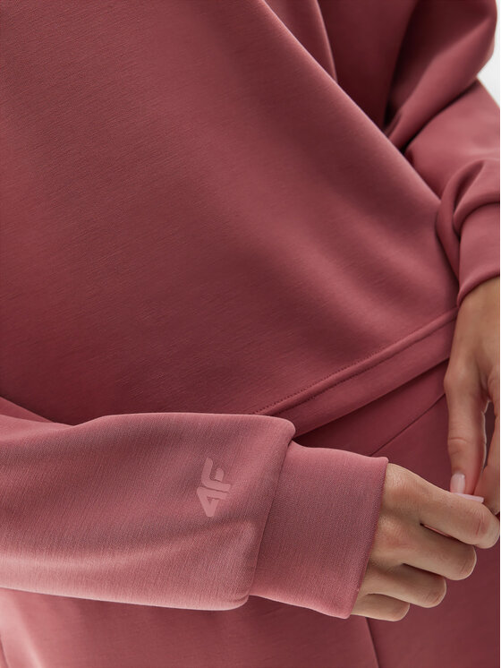 4F 4F Majica dugih rukava 4FAW23TSWSF702 Crvena Regular Fit