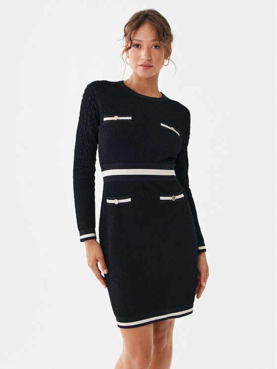 Liu Jo Sport Liu Jo Sport Kötött ruha TF3061 MS011 Fekete Slim Fit