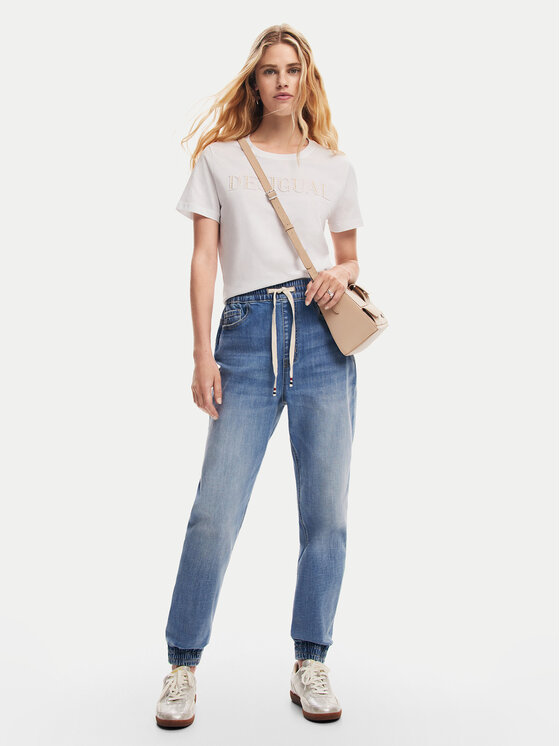Desigual Desigual Jeans hlače Caliope 24WWDD83 Modra Regular Fit