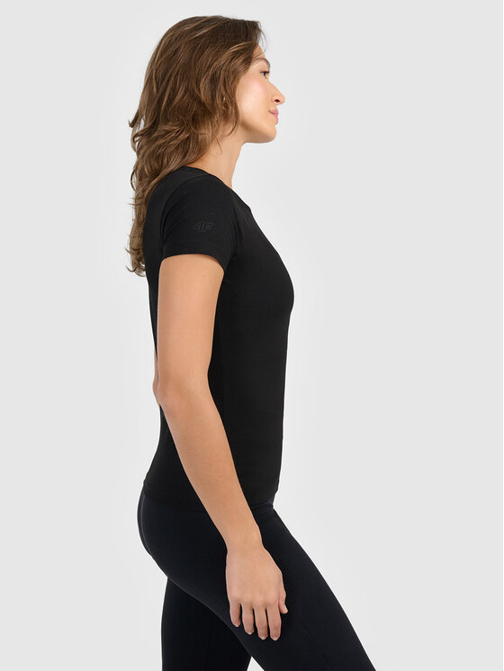4F 4F T-Shirt NOS Czarny Slim Fit