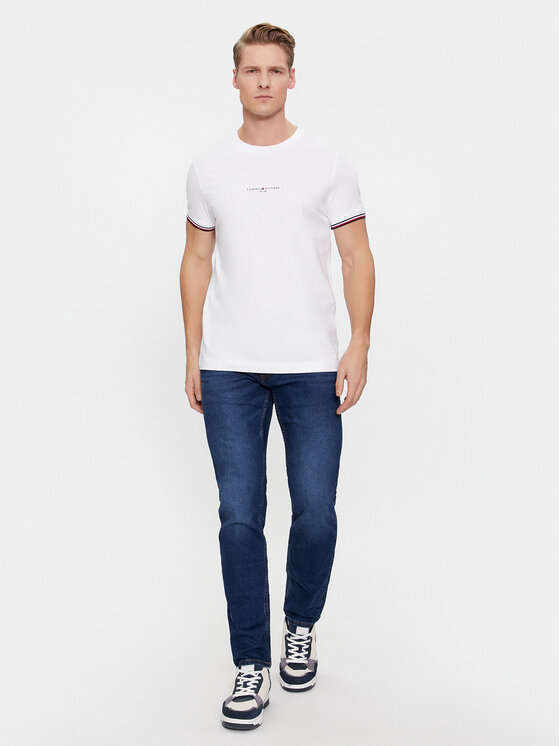 Tommy Hilfiger Tommy Hilfiger Tričko Logo MW0MW32584 Biela Regular Fit
