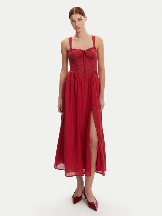 BARDOT Koktejlové šaty 59237DB Červená Regular Fit