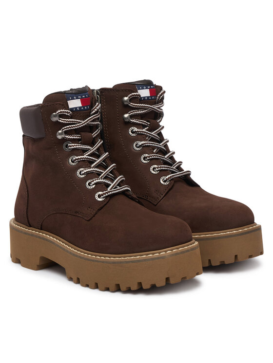 Tommy Jeans Tommy Jeans Žygio batai Tjw Platform Nubuck Boots EN0EN03114 Ruda