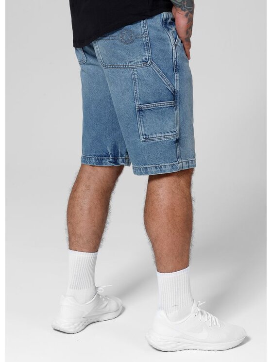 PITBULL PITBULL Szorty jeansowe Carpenter Niebieski Regular Fit