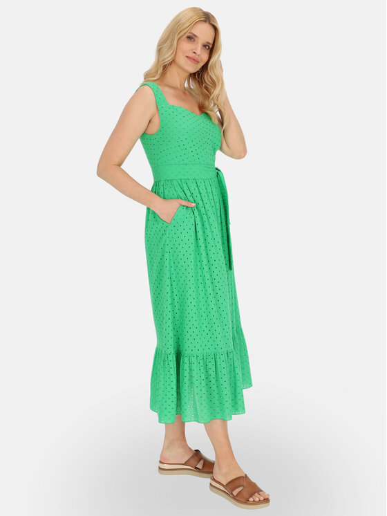 L’AF L’AF Sukienka letnia Luna Zielony Regular Fit