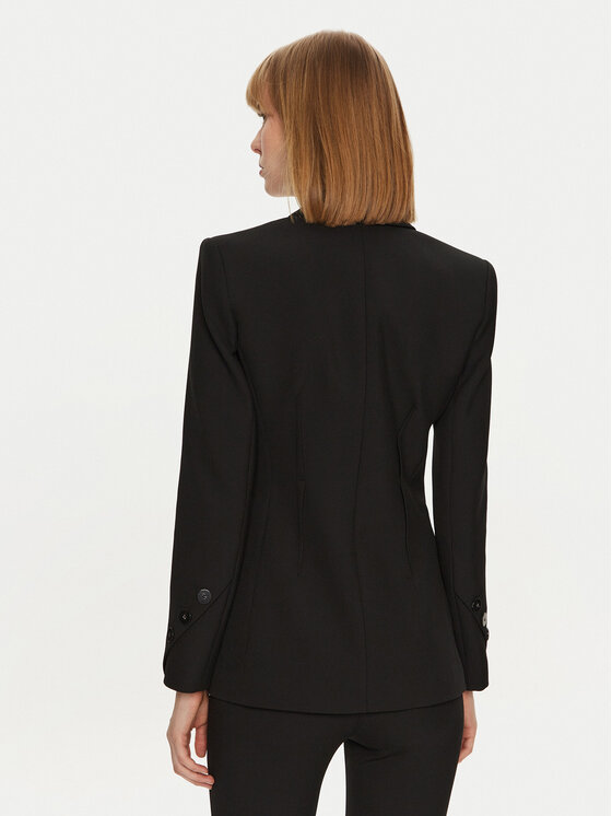 Simona Corsellini Simona Corsellini Піджак A24CPGI017 Чорний Slim Fit