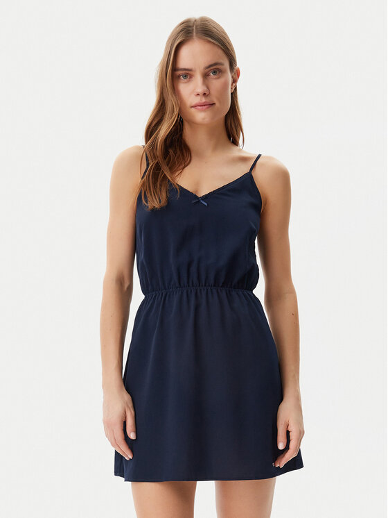 Tommy Jeans Tommy Jeans Letní šaty Essential DW0DW20613 Tmavomodrá Regular Fit